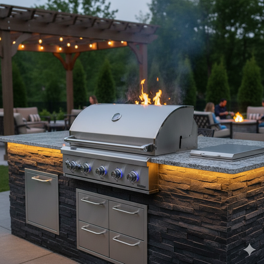 OutdoorHub Professional 42-Inch 5-Burner Built-In Grill