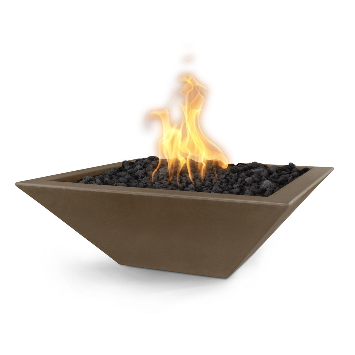 Maya Fire Bowl - GFRC Concrete - 24" in Chocolate
